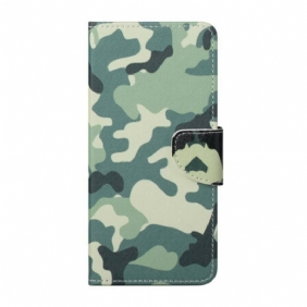 Leren Hoesje voor iPhone 13 Pro Max Militaire Camouflage