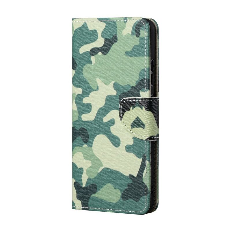 Leren Hoesje voor iPhone 13 Pro Max Militaire Camouflage