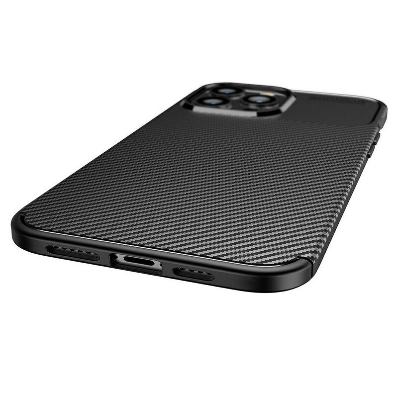 Telefoonhoesje voor iPhone 13 Pro Max Flexibele Koolstofvezeltextuur