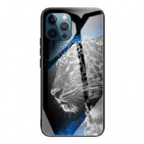 Telefoonhoesje voor iPhone 13 Pro Max Katachtig Gezicht Gehard Glas