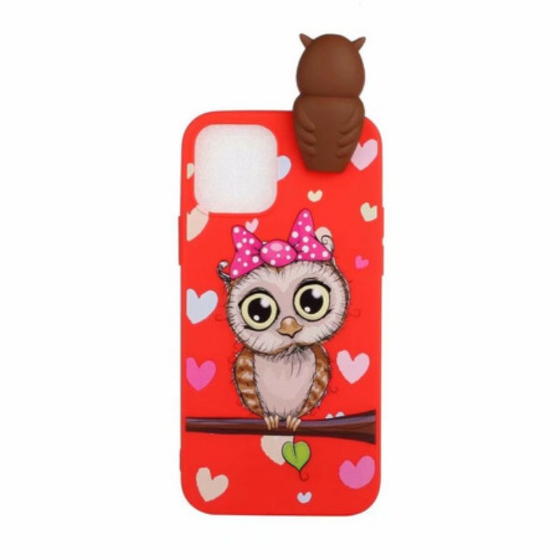 Telefoonhoesje voor iPhone 13 Pro Max Miss Uil 3d