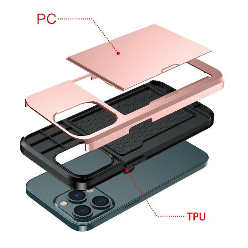 Telefoonhoesje voor iPhone 13 Pro Max Rits Kaarthouder