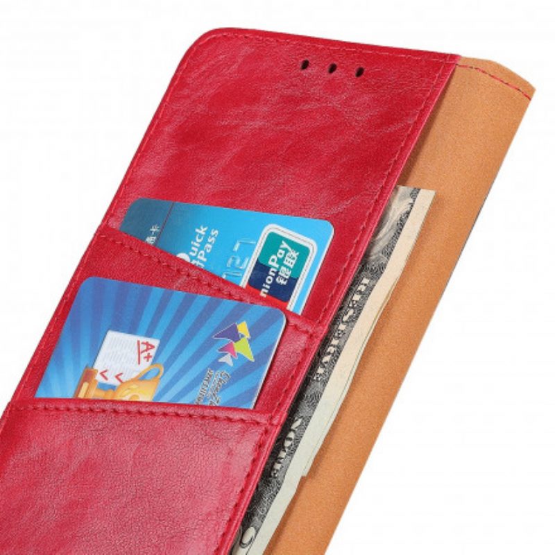 Leren Hoesje voor Realme 8 / 8 Pro Retro Splitleer