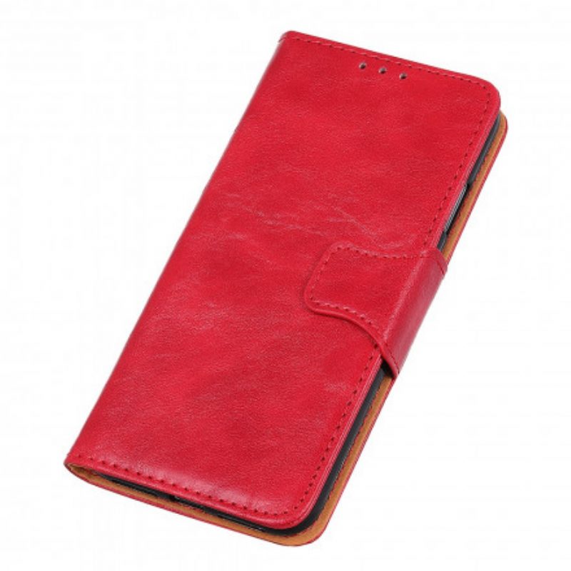 Leren Hoesje voor Realme 8 / 8 Pro Retro Splitleer