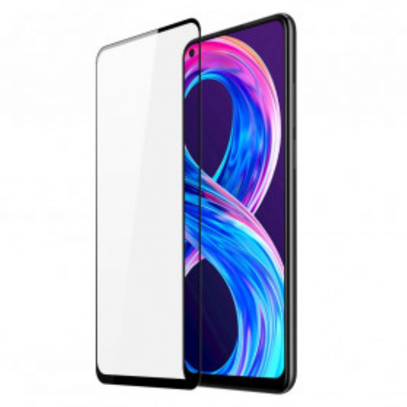 Realme 8 / 8 Pro Zwarte Randen Gehard Glazen Schermbeschermer