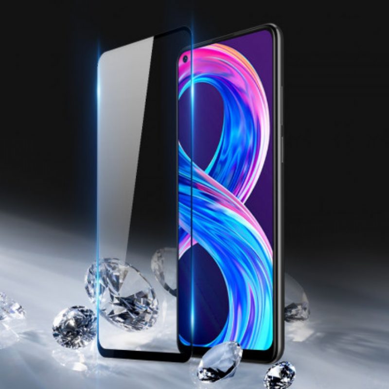 Realme 8 / 8 Pro Zwarte Randen Gehard Glazen Schermbeschermer