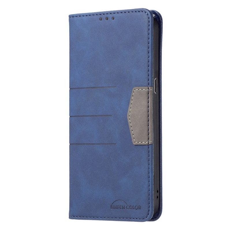 Bescherming Hoesje voor Oppo Find X5 Lite Folio-hoesje Binfen Kleur Leer Stijl