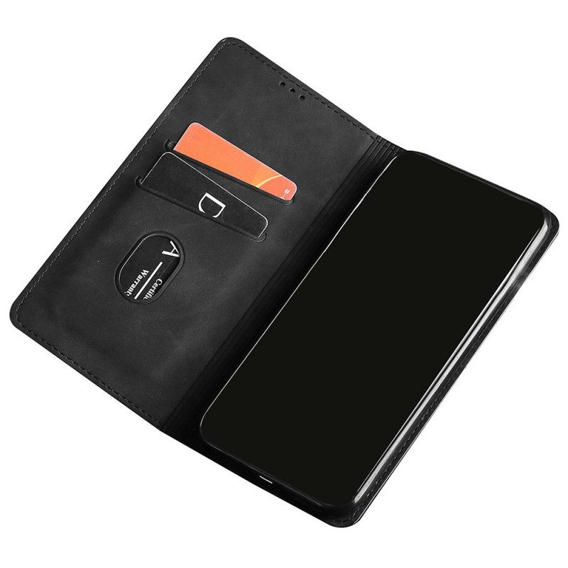 Bescherming Hoesje voor Oppo Find X5 Lite Folio-hoesje Skin-touch Leereffect