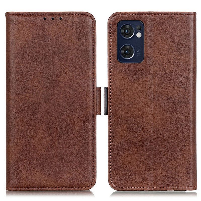 Flip Case voor Oppo Find X5 Lite Folio-hoesje Dubbele Klep