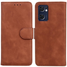 Flip Case voor Oppo Find X5 Lite Huid-aanraking Vlinder