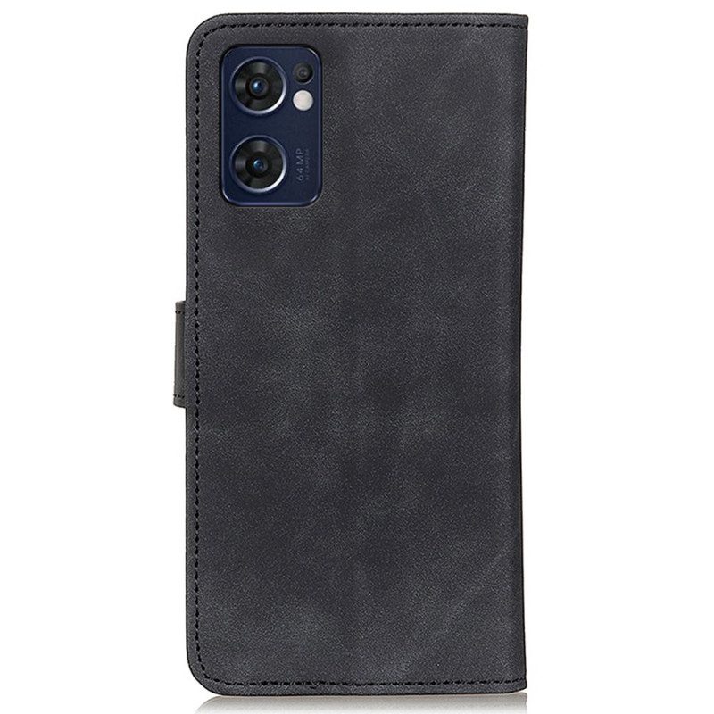 Folio-hoesje voor Oppo Find X5 Lite Khazneh Vintage Leereffect