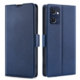 Leren Hoesje voor Oppo Find X5 Lite Folio-hoesje Flap Dubbel Ontwerp