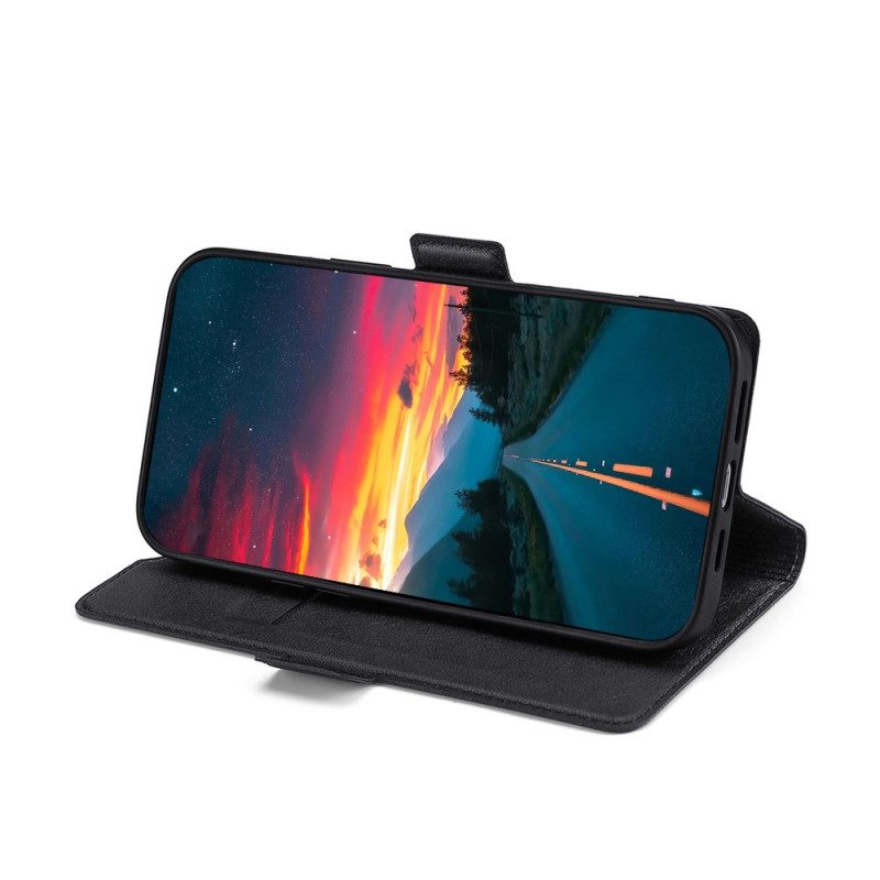 Leren Hoesje voor Oppo Find X5 Lite Folio-hoesje Flap Dubbel Ontwerp