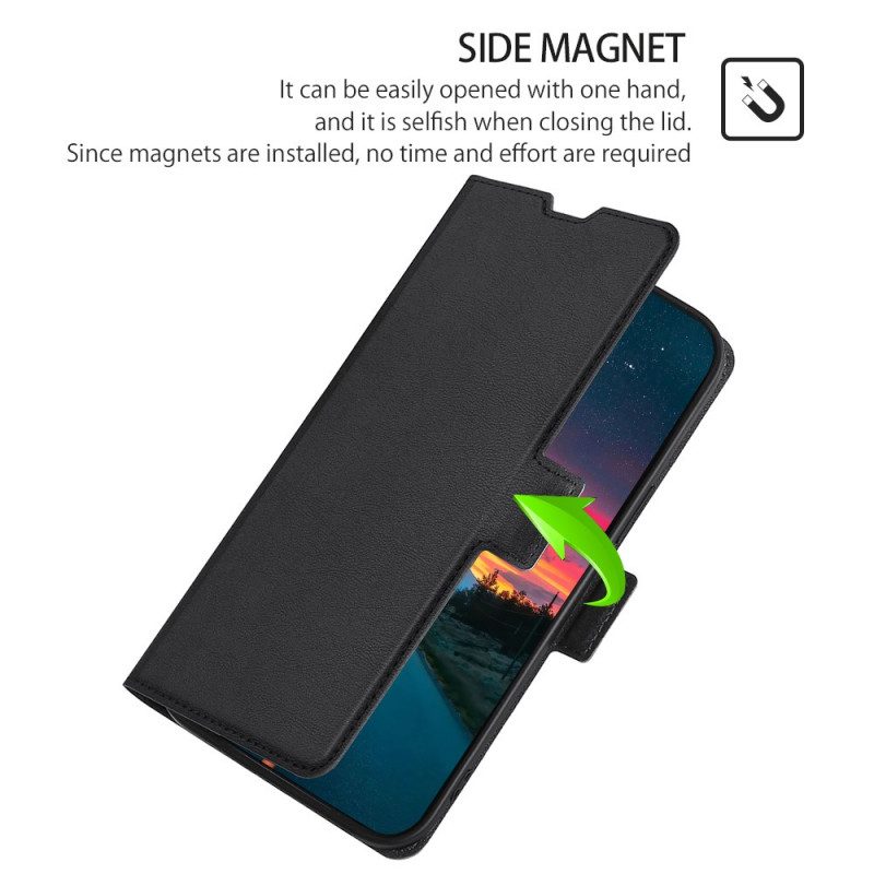 Leren Hoesje voor Oppo Find X5 Lite Folio-hoesje Flap Dubbel Ontwerp