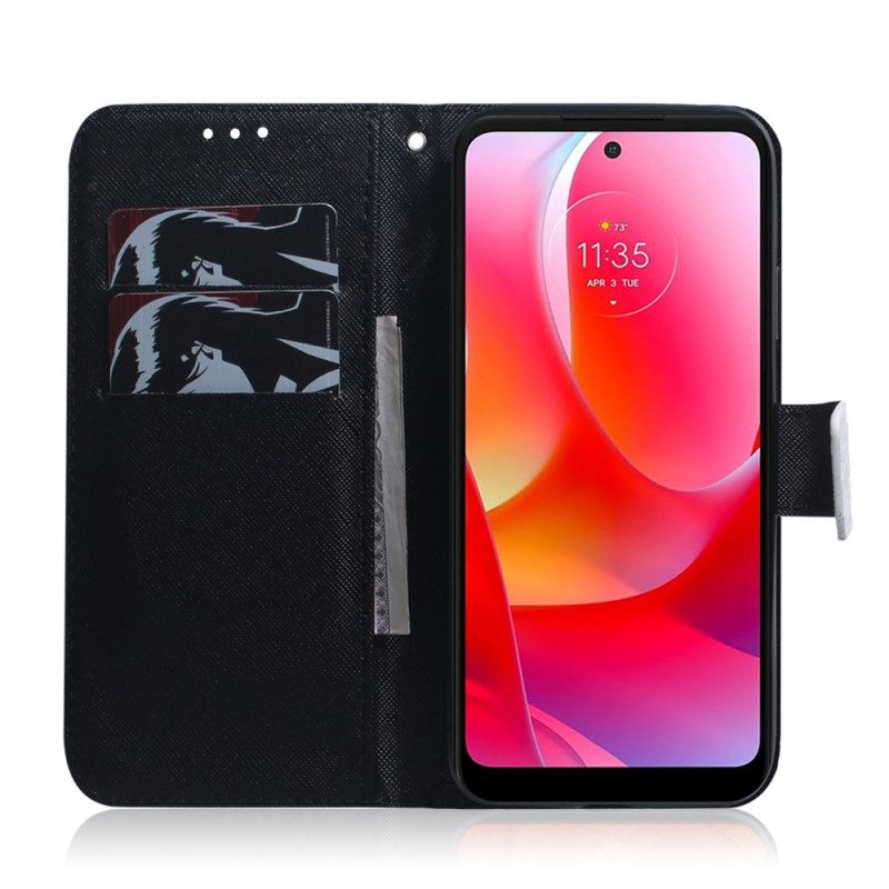 Leren Hoesje voor Oppo Find X5 Lite Panda Gezicht