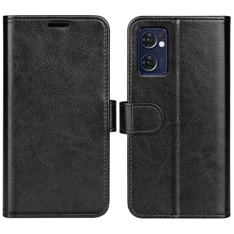 Leren Hoesje voor Oppo Find X5 Lite Vintage Lederen Stijl