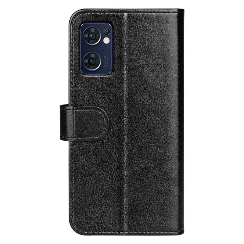 Leren Hoesje voor Oppo Find X5 Lite Vintage Lederen Stijl