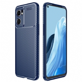 Telefoonhoesje voor Oppo Find X5 Lite Geborstelde Koolstofvezel