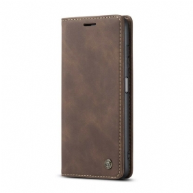 Bescherming Hoesje voor Xiaomi Redmi Note 10 / 10S Folio-hoesje Caseme Leereffect