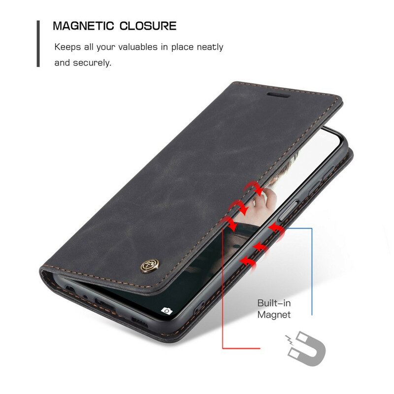 Bescherming Hoesje voor Xiaomi Redmi Note 10 / 10S Folio-hoesje Caseme Leereffect