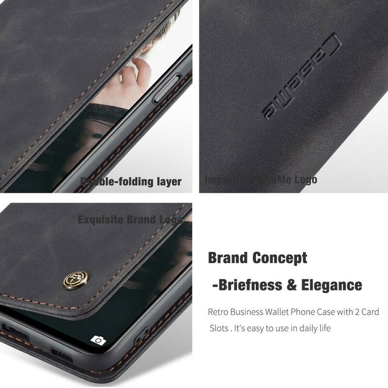 Bescherming Hoesje voor Xiaomi Redmi Note 10 / 10S Folio-hoesje Caseme Leereffect