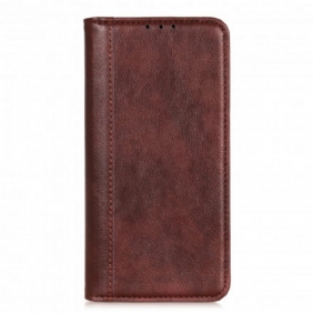 Bescherming Hoesje voor Xiaomi Redmi Note 10 / 10S Folio-hoesje Litchi Split Lederen Versie