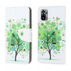 Flip Case voor Xiaomi Redmi Note 10 / 10S Groene Boom