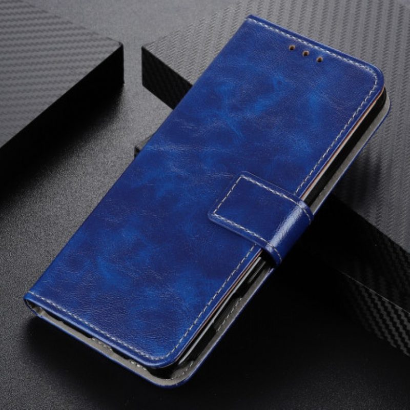 Folio-hoesje voor Xiaomi Redmi Note 10 / 10S Glanzende En Zichtbare Naden