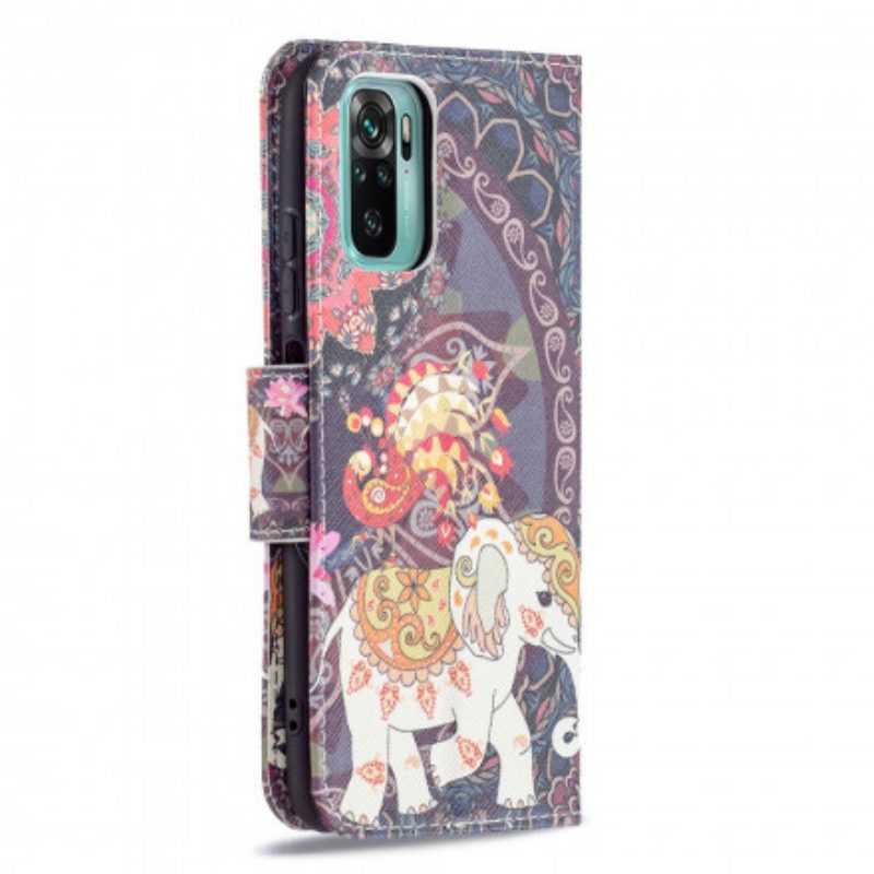 Folio-hoesje voor Xiaomi Redmi Note 10 / 10S Indische Olifanten