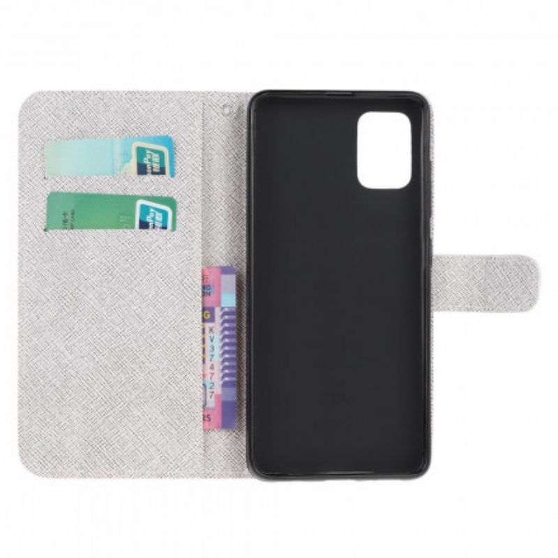 Folio-hoesje voor Xiaomi Redmi Note 10 / 10S Met Ketting Levering Katten Met Strings