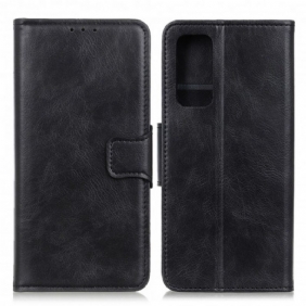 Folio-hoesje voor Xiaomi Redmi Note 10 / 10S Omkeerbare Sluiting Met Leereffect