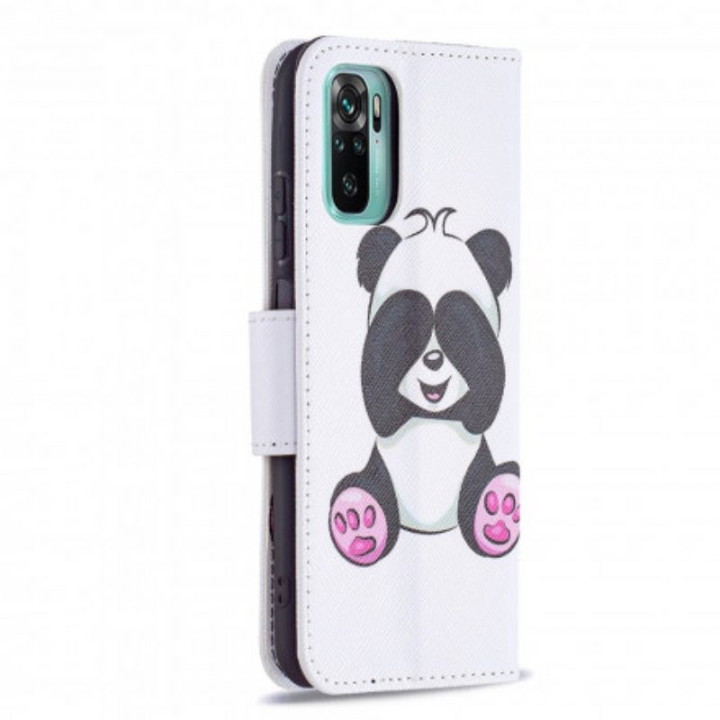 Folio-hoesje voor Xiaomi Redmi Note 10 / 10S Panda-plezier