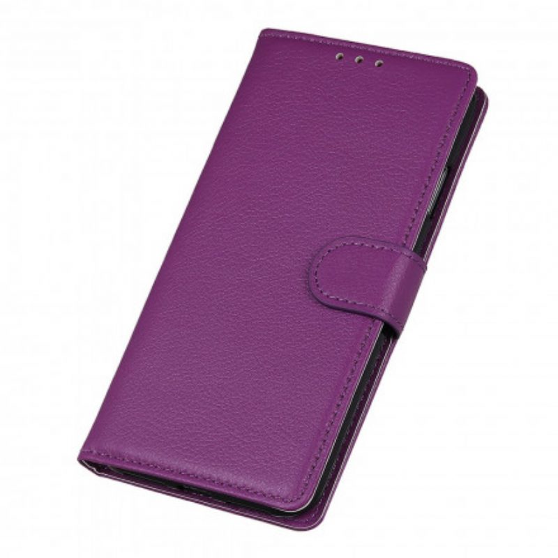 Folio-hoesje voor Xiaomi Redmi Note 10 / 10S Premium Litchi-leereffect