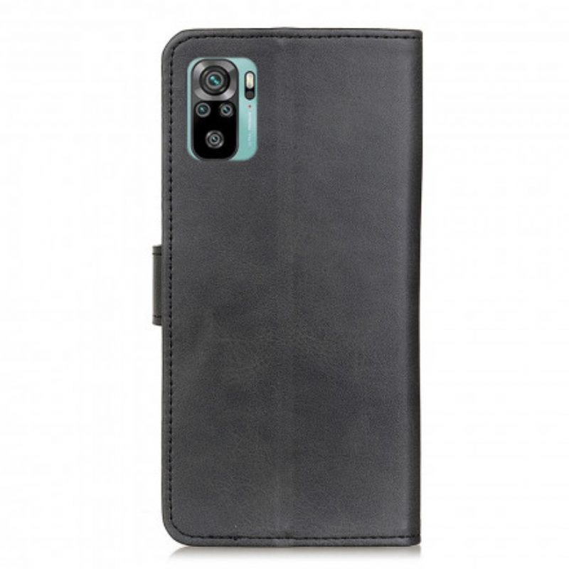 Folio-hoesje voor Xiaomi Redmi Note 10 / 10S Retro Mat Leereffect