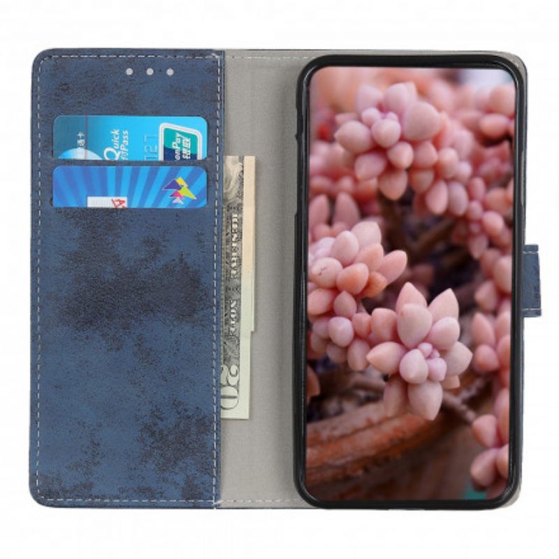 Folio-hoesje voor Xiaomi Redmi Note 10 / 10S Vintage Leereffect