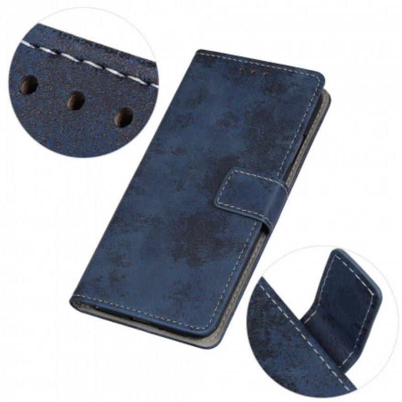 Folio-hoesje voor Xiaomi Redmi Note 10 / 10S Vintage Leereffect