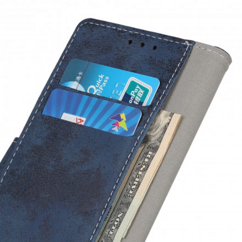 Folio-hoesje voor Xiaomi Redmi Note 10 / 10S Vintage Leereffect