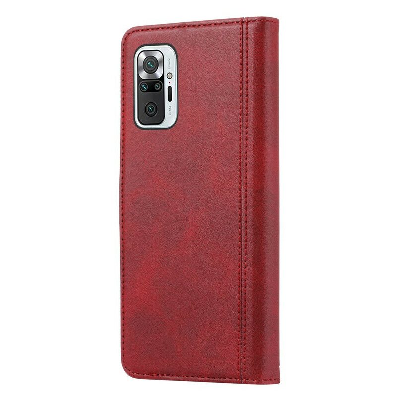 Folio-hoesje voor Xiaomi Redmi Note 10 / 10S Voorkaarthouder En Riem