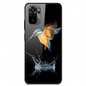 Hoesje voor Xiaomi Redmi Note 10 / 10S Crown Bird Gehard Glas