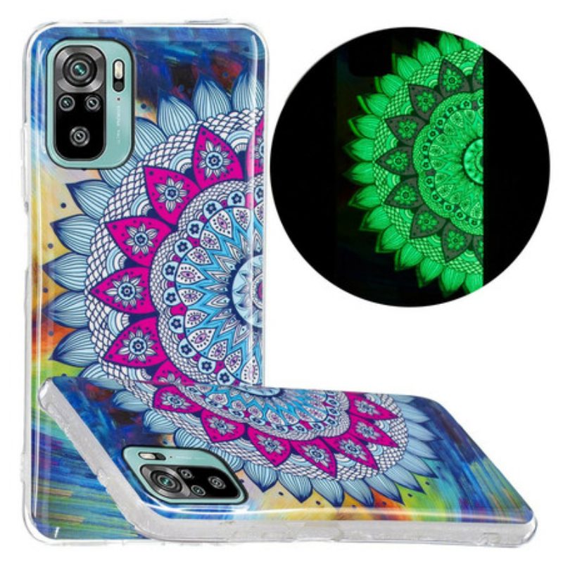 Hoesje voor Xiaomi Redmi Note 10 / 10S Fluorescerende Kleurrijke Mandala