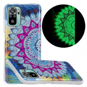 Hoesje voor Xiaomi Redmi Note 10 / 10S Fluorescerende Kleurrijke Mandala