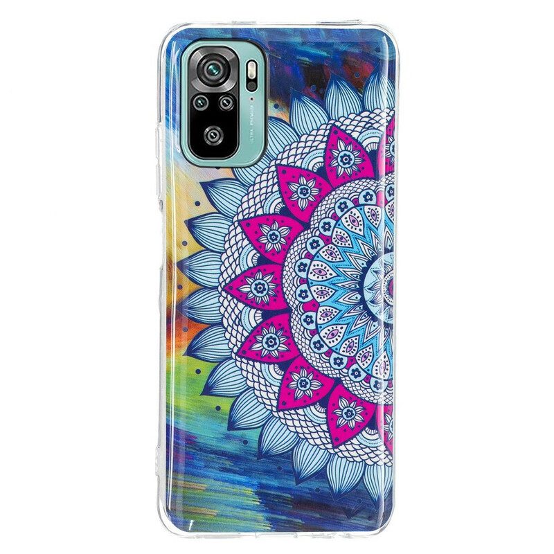 Hoesje voor Xiaomi Redmi Note 10 / 10S Fluorescerende Kleurrijke Mandala