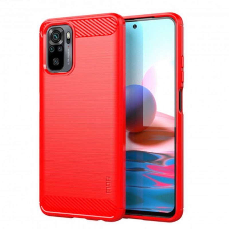 Hoesje voor Xiaomi Redmi Note 10 / 10S Mofi Geborsteld Koolstofvezel