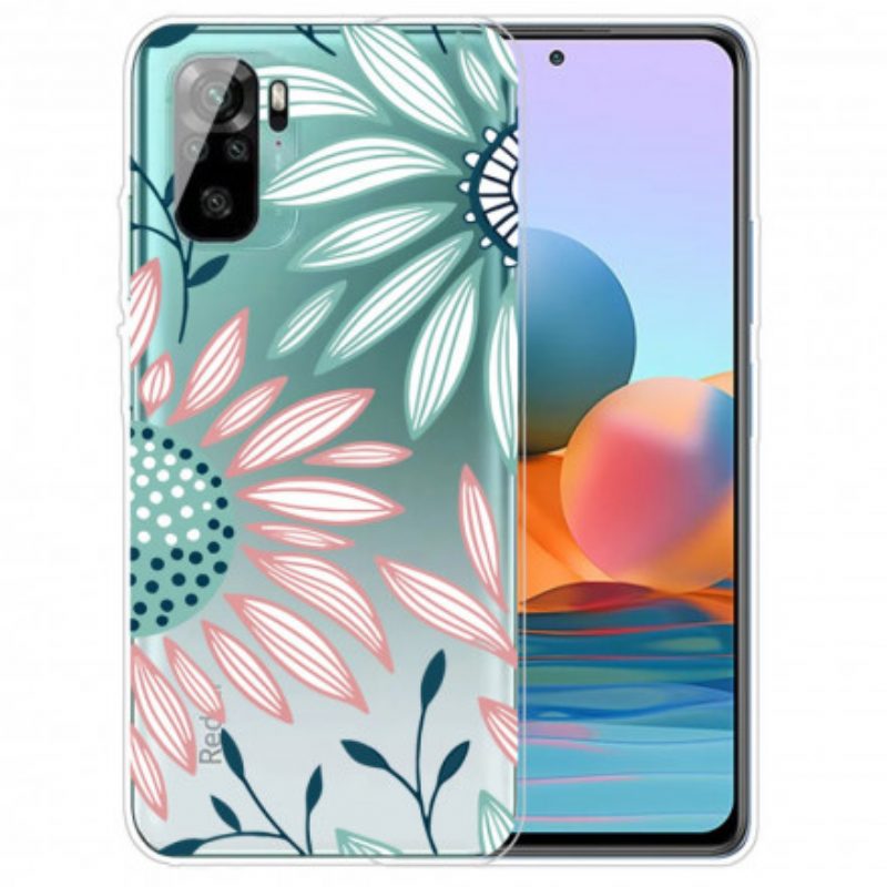 Hoesje voor Xiaomi Redmi Note 10 / 10S Transparante Één Bloem