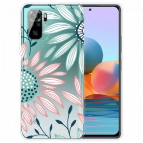 Hoesje voor Xiaomi Redmi Note 10 / 10S Transparante Één Bloem