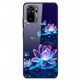 Hoesje voor Xiaomi Redmi Note 10 / 10S Waterlelies Van Gehard Glas