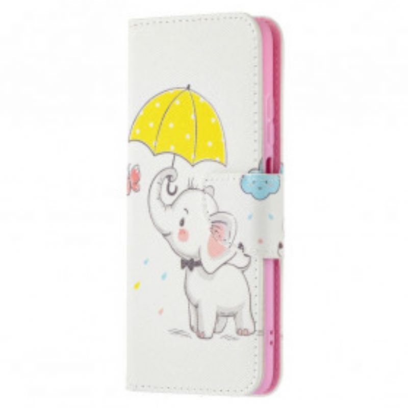 Leren Hoesje voor Xiaomi Redmi Note 10 / 10S Baby Olifant