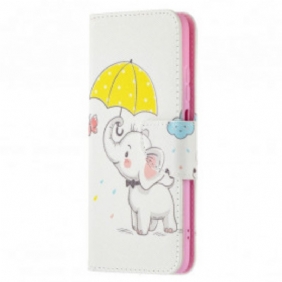 Leren Hoesje voor Xiaomi Redmi Note 10 / 10S Baby Olifant