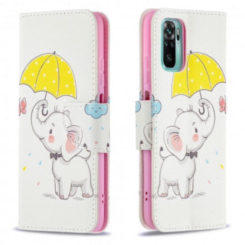 Leren Hoesje voor Xiaomi Redmi Note 10 / 10S Baby Olifant