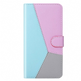 Leren Hoesje voor Xiaomi Redmi Note 10 / 10S Driekleurig Leereffect